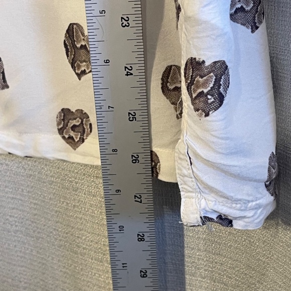 All Saints leapard print Heart Print Top - Picture 9 of 9